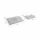 Sparkly Starburst Decorative Tray Set of 2 | Glass Handles | Silver Finish