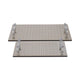 Sparkling Accent Server Tray Set of 2 | Clear Glass Handles | Metallic Gold