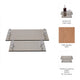 Sparkling Accent Server Tray Set of 2 | Clear Glass Handles | Metallic Gold