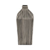 Decorative Vase | 11" Vertical Striped Ceramic | Classic Black & White