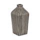 Decorative Vase | 11" Vertical Striped Ceramic | Classic Black & White