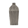 Decorative Vase | 11" Vertical Striped Ceramic | Classic Black & White