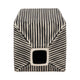 Decorative Vase | 11" Vertical Striped Ceramic | Classic Black & White