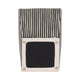 Decorative Vase | 11" Vertical Striped Ceramic | Classic Black & White