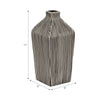 Decorative Vase | 11" Vertical Striped Ceramic | Classic Black & White