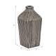 Decorative Vase | 11" Vertical Striped Ceramic | Classic Black & White