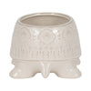 Decorative Turtle Accent Planter | Stylish 7" White Glazed Ceramic