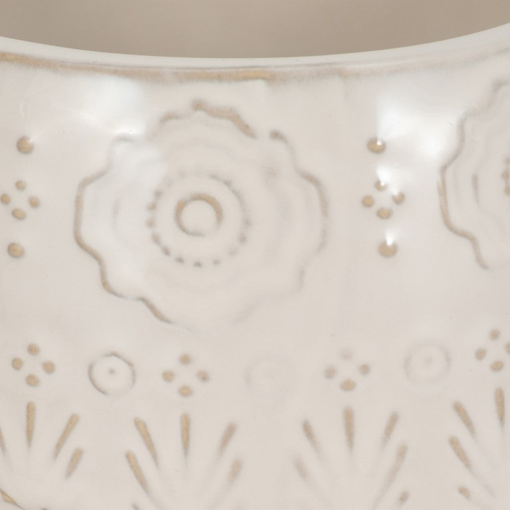 Decorative Turtle Accent Planter | Stylish 7" White Glazed Ceramic