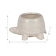 Decorative Turtle Accent Planter | Stylish 7" White Glazed Ceramic