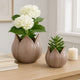 Lexy Outdoor Petal Flower Planter Set of 2 | Purple Stoneware Ceramic