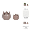 Lexy Outdoor Petal Flower Planter Set of 2 | Purple Stoneware Ceramic