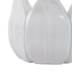 Lexy Decorative Flower Petal Planter Pot Set of 2 | White Stoneware Ceramic SBH-20116-05