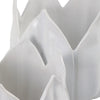 Lexy Decorative Flower Petal Planter Pot Set of 2 | White Stoneware Ceramic