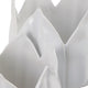 Lexy Decorative Flower Petal Planter Pot Set of 2 | White Stoneware Ceramic