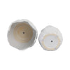 Lexy Decorative Flower Petal Planter Pot Set of 2 | White Stoneware Ceramic SBH-20116-05