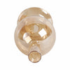 Bela Taper Candle Holder | Bubble Shape Pedestal Base | Gold Luster Glass