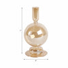 Bela Taper Candle Holder | Bubble Shape Pedestal Base | Gold Luster Glass