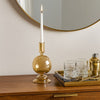 Bela Taper Candle Holder | Bubble Shape Pedestal Base | Gold Luster Glass SBH-20117-06