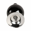 Yves Decorative Bubble Candle Holder | Tapered Design | Black Glass 7"