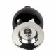 Yves Decorative Bubble Candle Holder | Tapered Design | Black Glass 7"