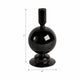 Yves Decorative Bubble Candle Holder | Tapered Design | Black Glass 7"