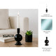Yves Decorative Bubble Candle Holder | Tapered Design | Black Glass 7"