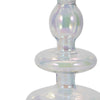 11’’ Vintage Glass Tapered Candle Holder w Iridescent Clear Luster SBH-20118-03