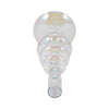11" Vintage Glass Tapered Candle Holder w Iridescent Clear Luster