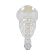 11" Vintage Glass Tapered Candle Holder w Iridescent Clear Luster