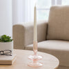 Vintage Taper Candle Holder | 5" | Pastel Pink Rounded Bubble Glass