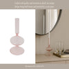 Vintage Taper Candle Holder | 5" | Pastel Pink Rounded Bubble Glass
