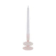 Vintage Taper Candle Holder | 5" | Pastel Pink Rounded Bubble Glass