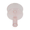 Vintage Taper Candle Holder | 5" | Pastel Pink Rounded Bubble Glass