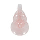 Dynamic Decorative Turned Tapered Candle Holder | 11" Light Pink Glass