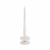 Vintage Tapered Design Candle Holder | Wide Flat Base | 5" Clear Glass