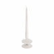 Vintage Tapered Design Candle Holder | Wide Flat Base | 5" Clear Glass