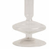 Vintage Tapered Design Candle Holder | Wide Flat Base | 5" Clear Glass