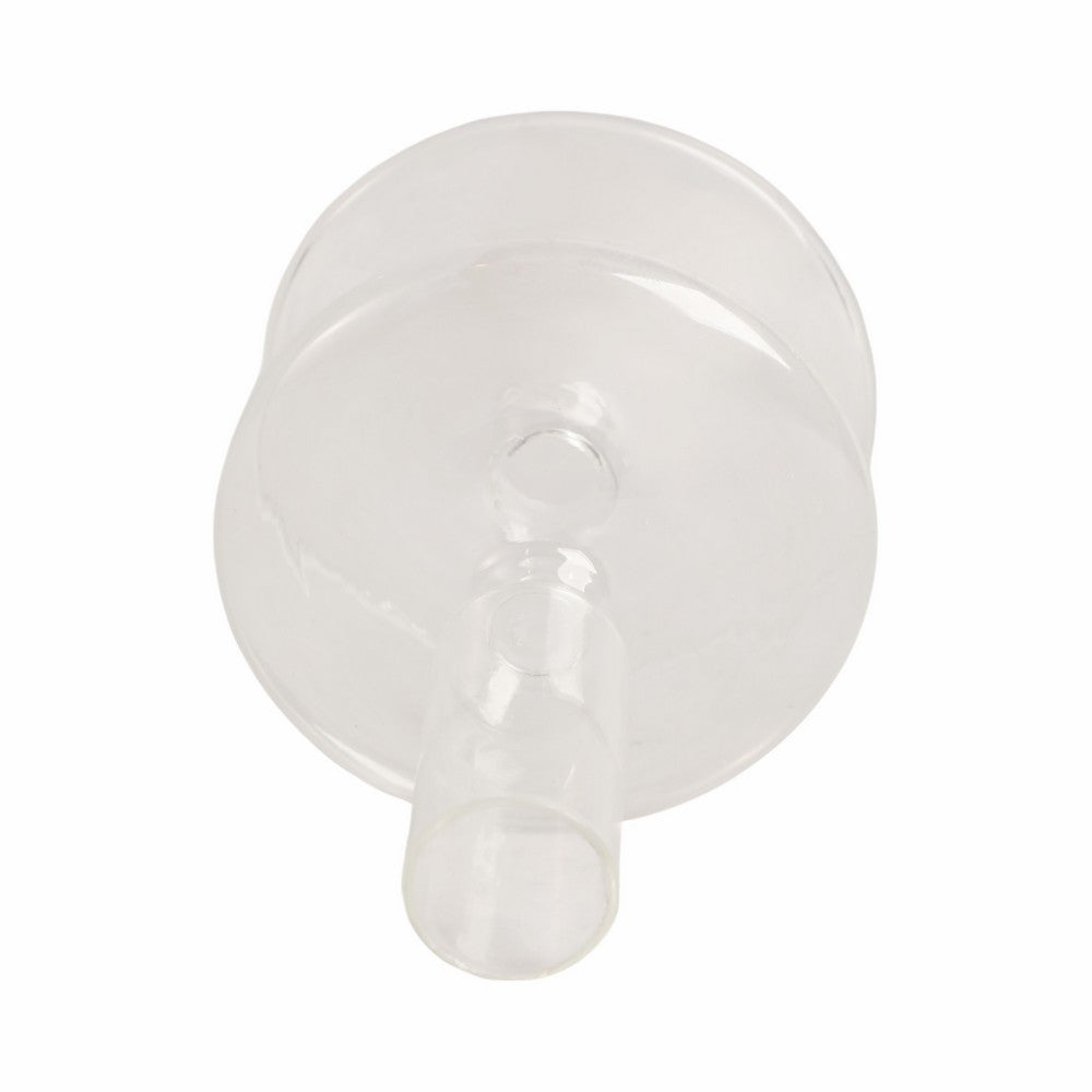 Vintage Tapered Design Candle Holder | Wide Flat Base | 5" Clear Glass