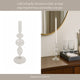 Webba Vintage Tapered Candle Holder | Sculpted Stem | Clear Glass 7"