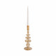 Bela Taper Candle Holder | Tiered Bubble Shape | Vintage Gold Luster Glass