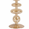 Bela Taper Candle Holder | Tiered Bubble Shape | Vintage Gold Luster Glass