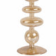 Bela Taper Candle Holder | Tiered Bubble Shape | Vintage Gold Luster Glass