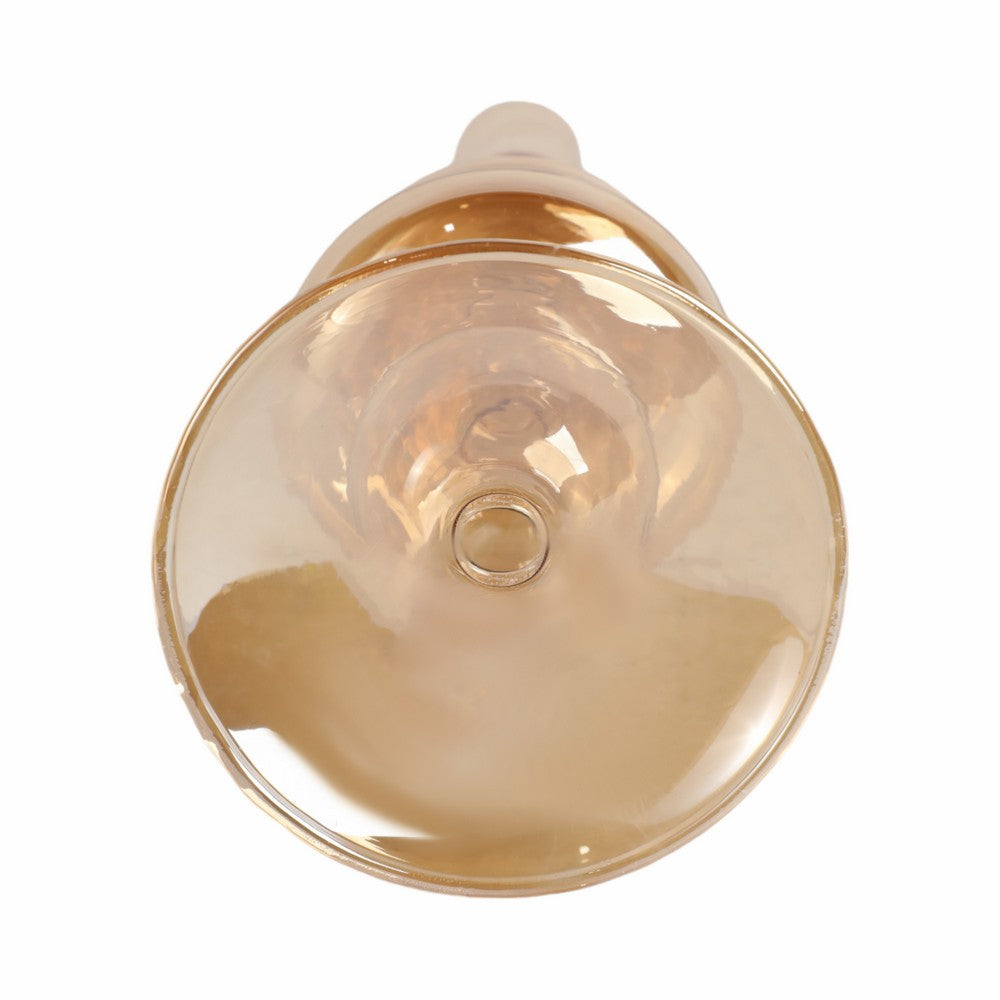 Bela Taper Candle Holder | Tiered Bubble Shape | Vintage Gold Luster Glass