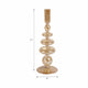 Bela Taper Candle Holder | Tiered Bubble Shape | Vintage Gold Luster Glass