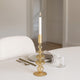 Bela Taper Candle Holder | Tiered Bubble Shape | Vintage Gold Luster Glass
