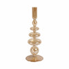 Bela Taper Candle Holder | Tiered Bubble Shape | Vintage Gold Luster Glass SBH-20118-18