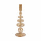 Bela Taper Candle Holder | Tiered Bubble Shape | Vintage Gold Luster Glass