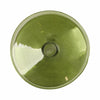 Sven Vintage Taper Candle Holder | Rounded Olive Green Glass 5" Tall