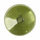 Sven Vintage Taper Candle Holder | Rounded Olive Green Glass 5" Tall