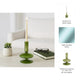 Sven Vintage Taper Candle Holder | Rounded Olive Green Glass 5" Tall